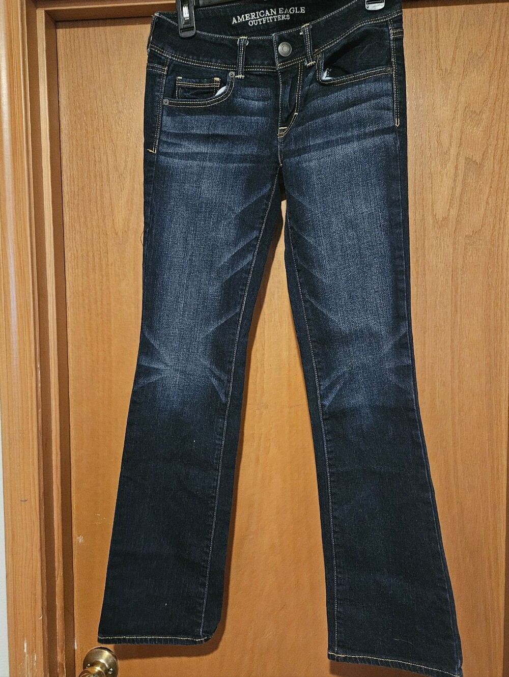 American Eagle Outfitters Dark Blue Flare Jeans - Women's